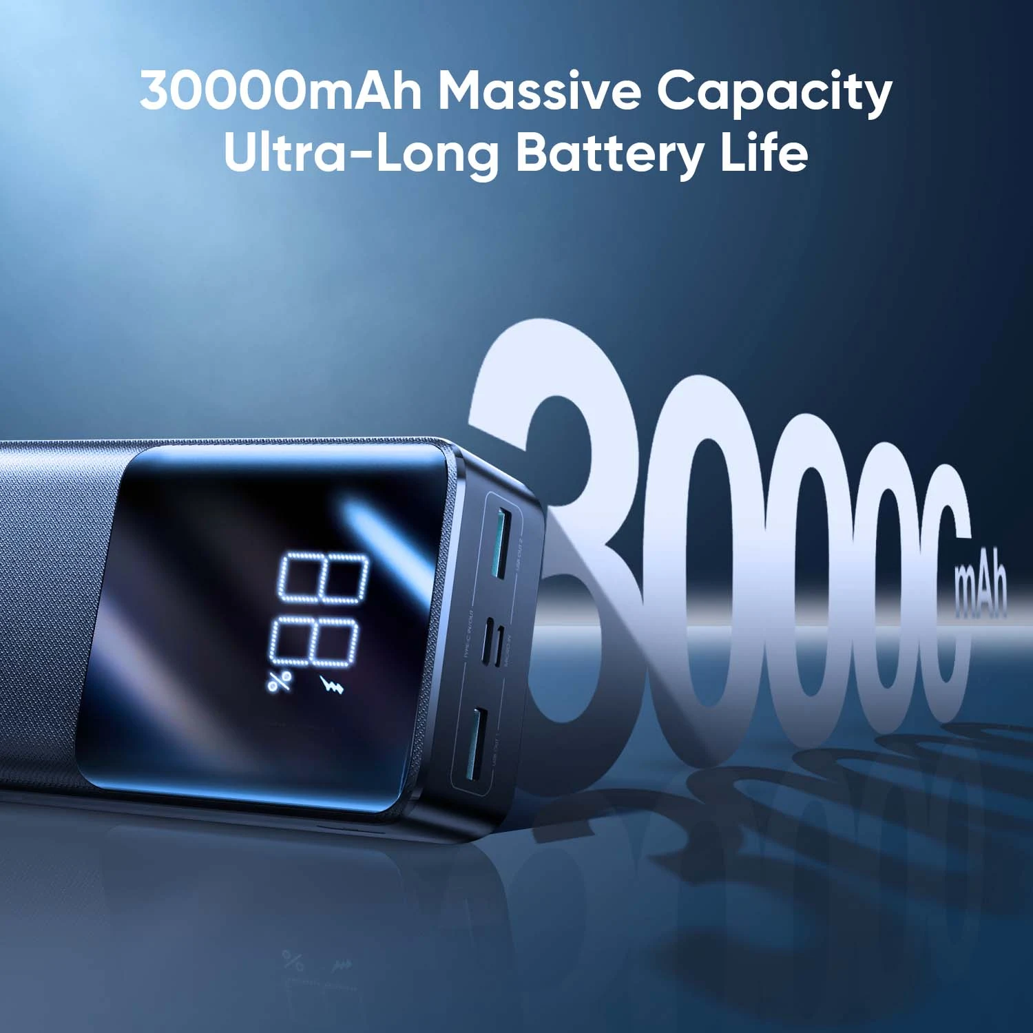 30000mAh Capacity
