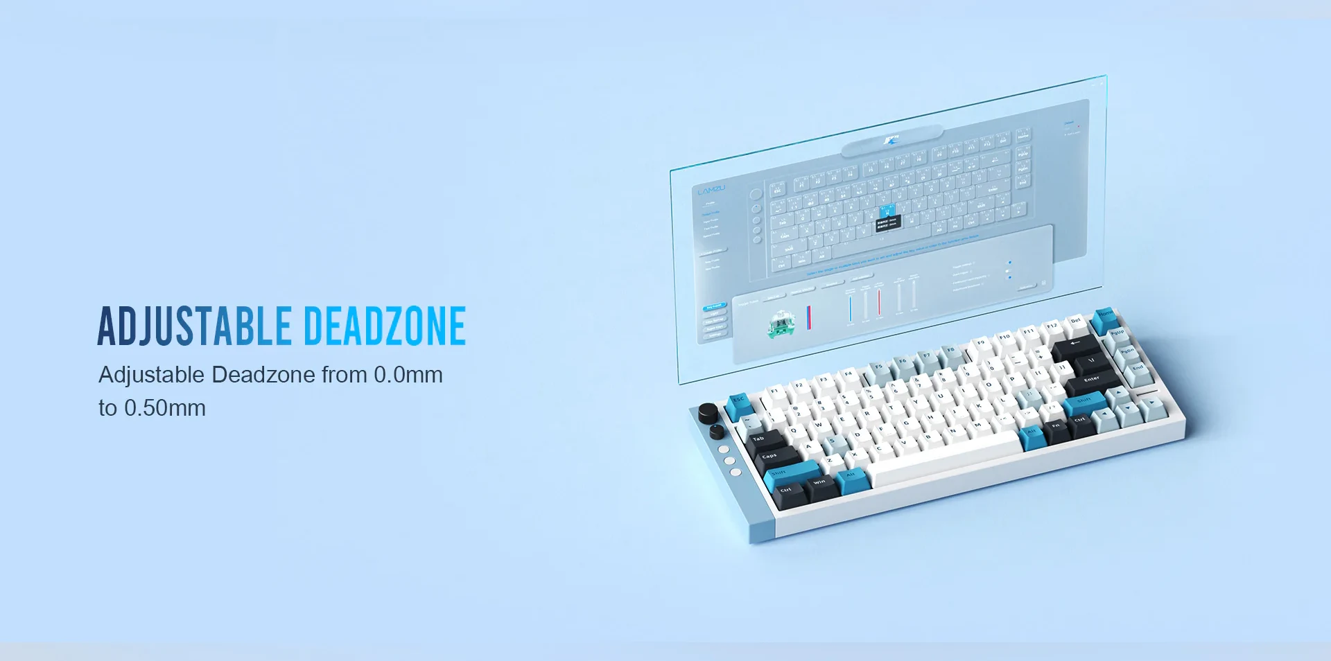 Lamzu Jet75 Magnetic - Wired Gaming Keyboard - White