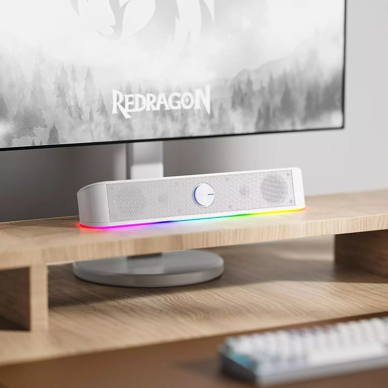 Redragon GS560 ADIEMUS RGB PC Soundbar - White
