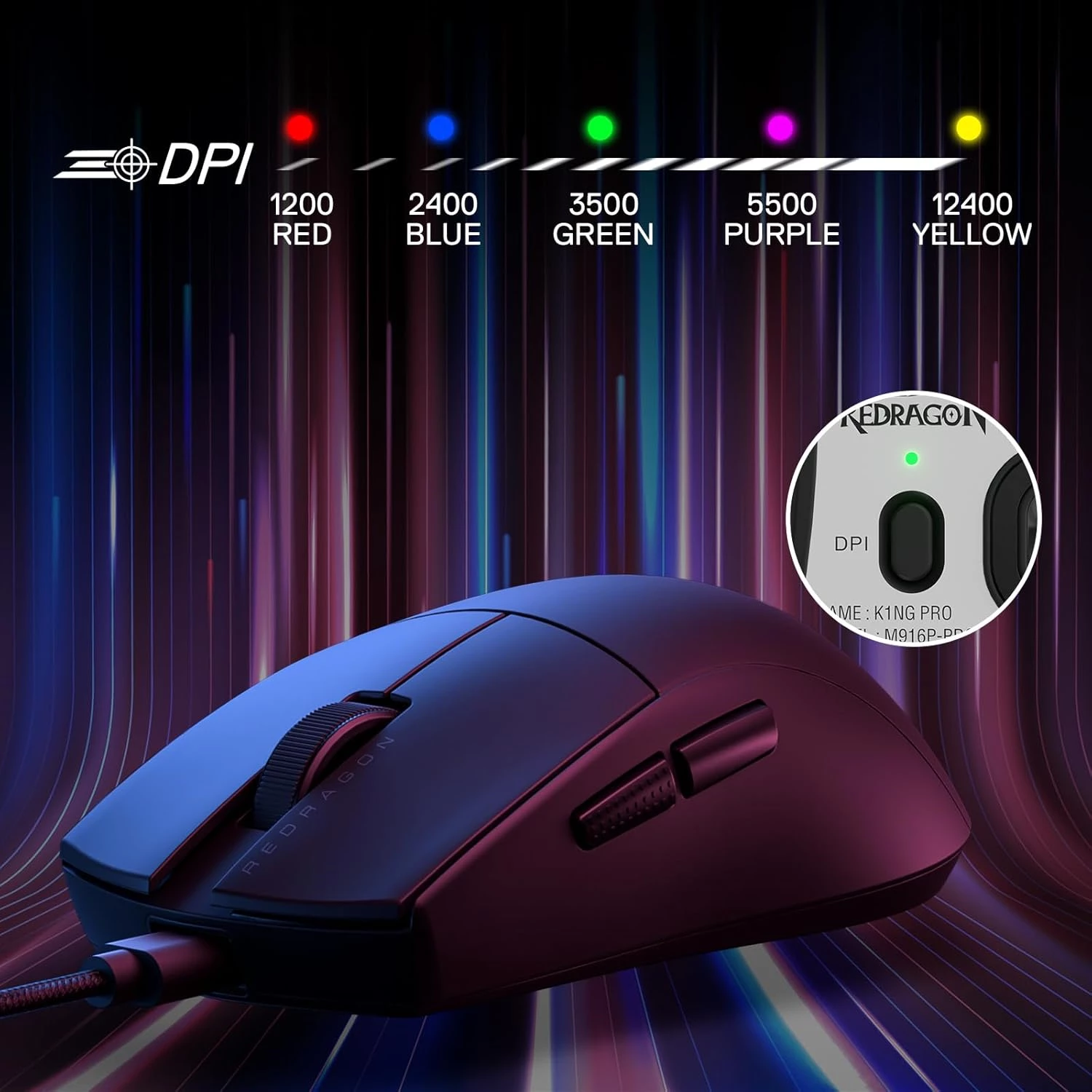 Redragon M724 Wired Gaming Mouse - Black