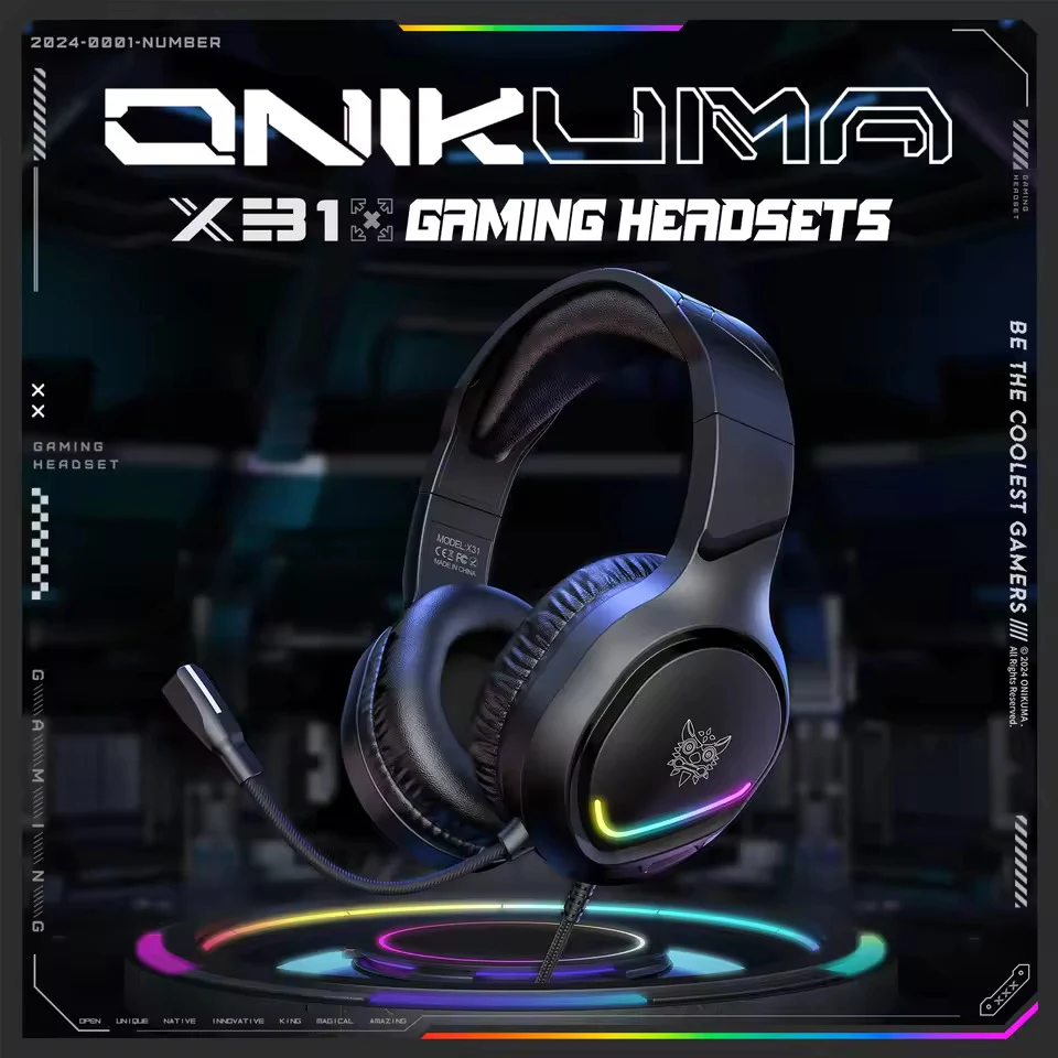 ONIKUMA X31 Gaming Headset - Black