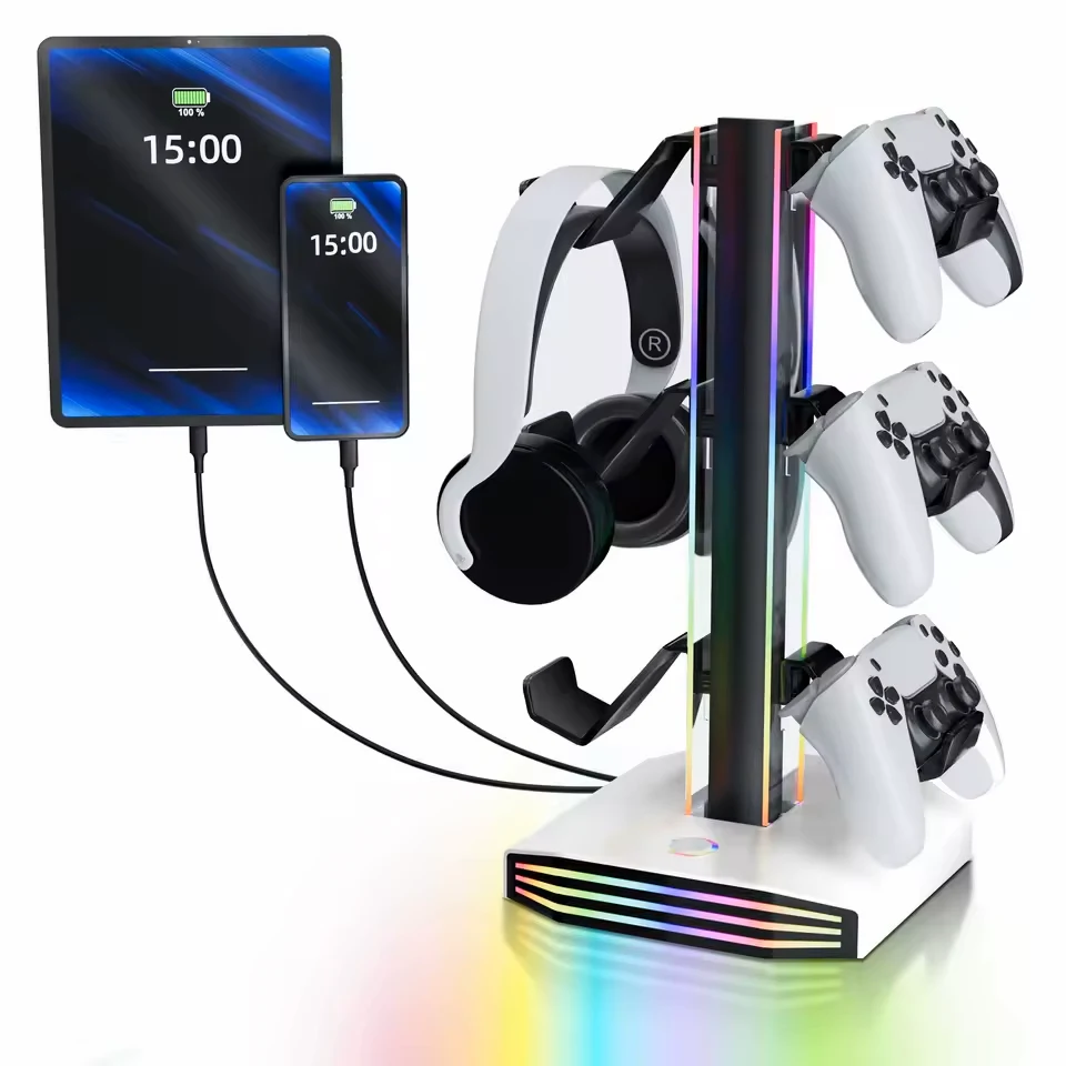 حامل Deadskull RGB متعدد الوظائف لوحدات التحكم وسماعة الرأس
