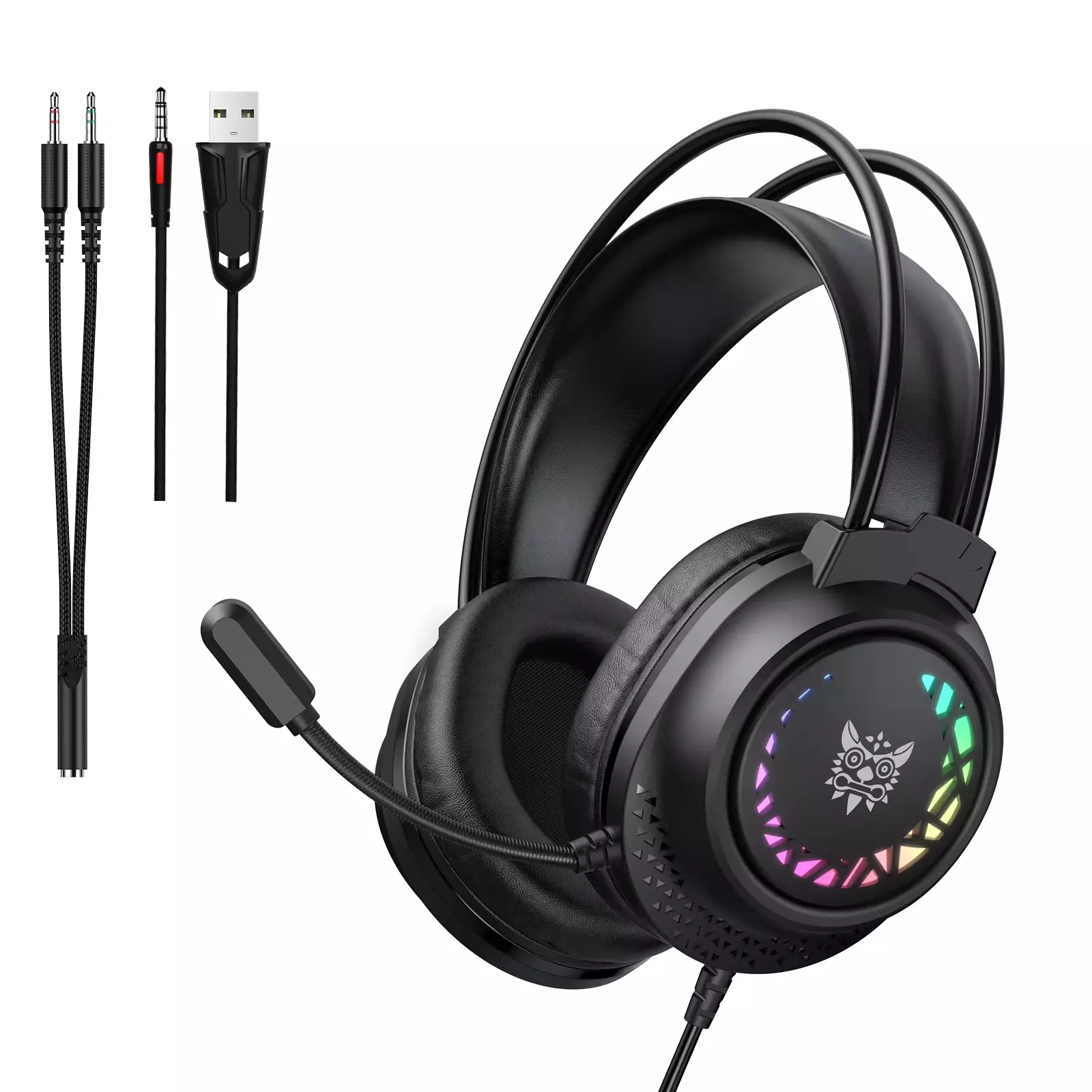 ONIKUMA X92 RGB Wired Gaming Headset - Black