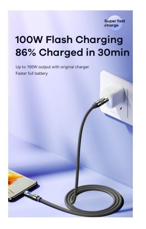 Remax RC-C055 Type-C To Type-C Data Cable 1.2M - Grey