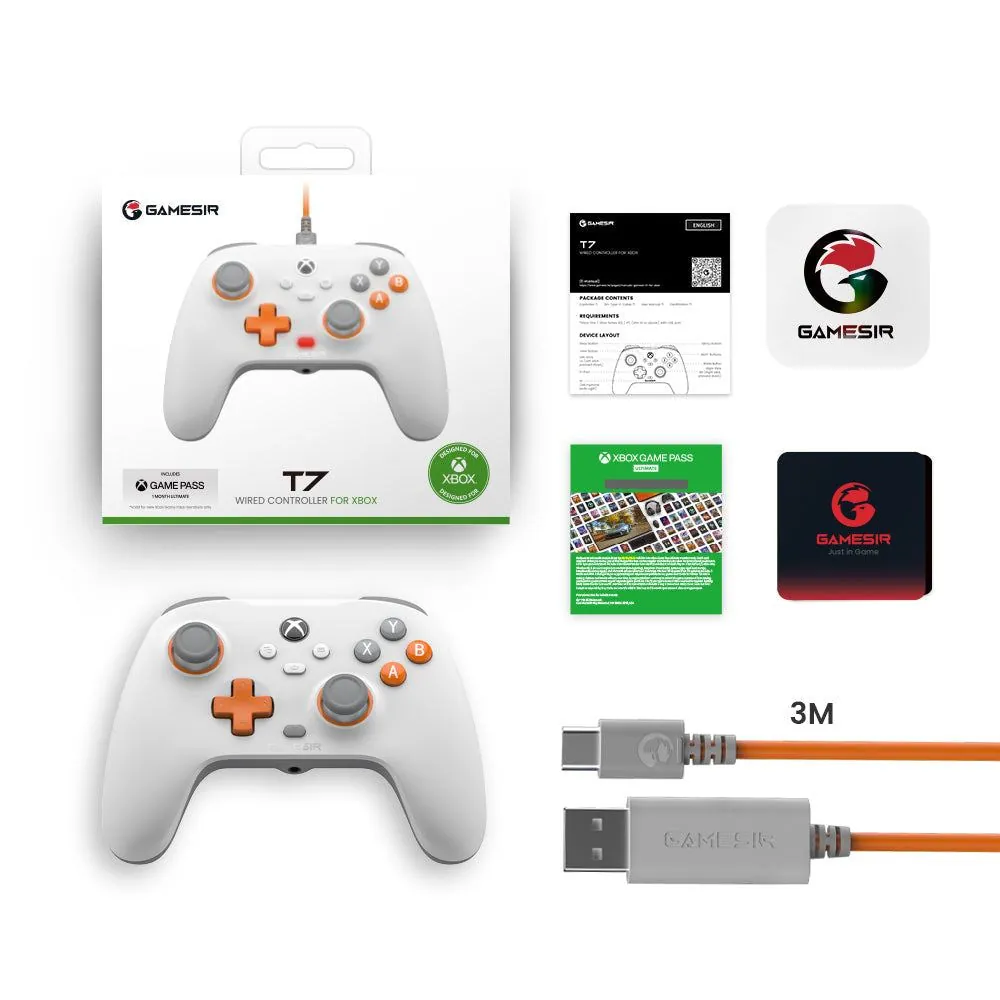 GameSir T7 White wired gaming controller