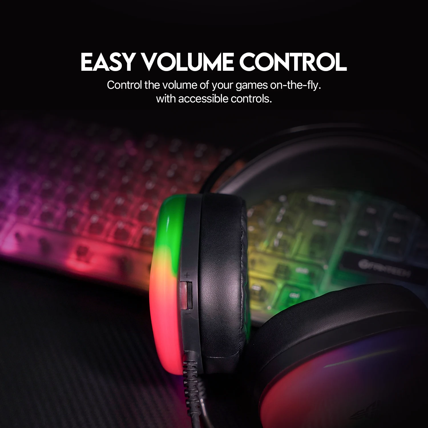 Fantech AURORA HG29 7.1 Wired Gaming Headset USB - Black