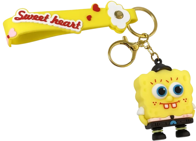 SpongeBob Pink Yellow Strap Keychain