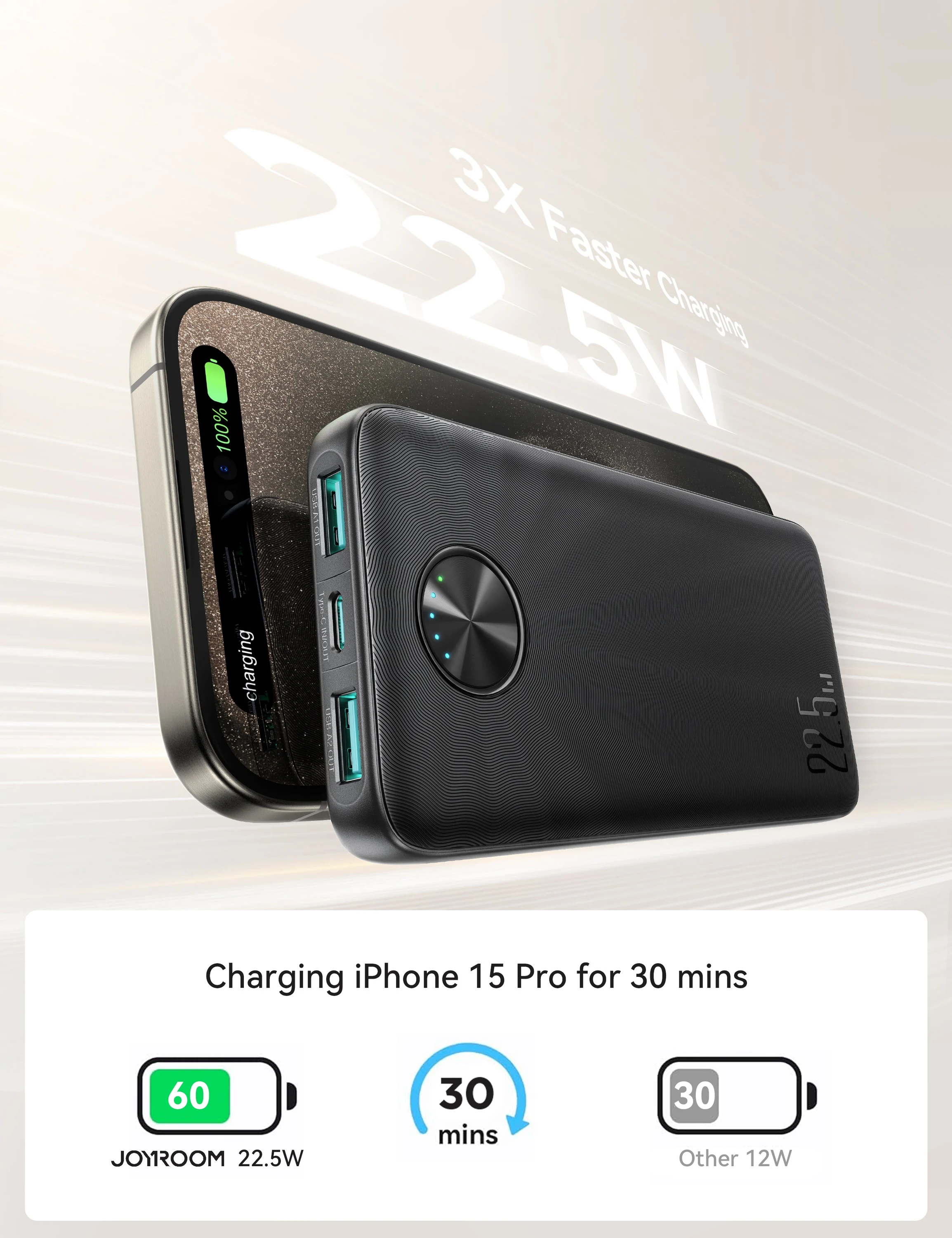شحن سريع 22.5W