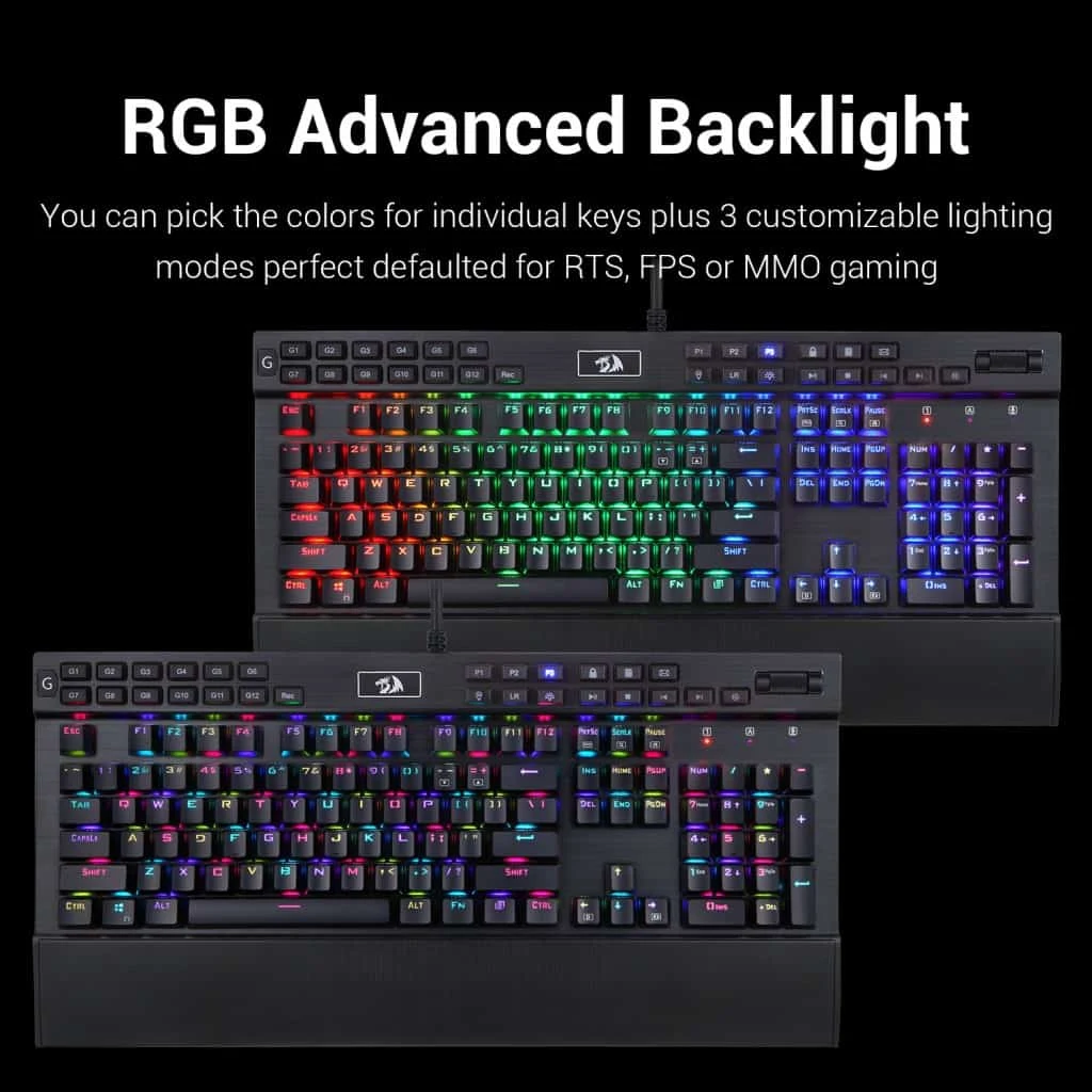 Redragon K550-1 Yama RGB Wired Gaming Keyboard Purple Switch - Black