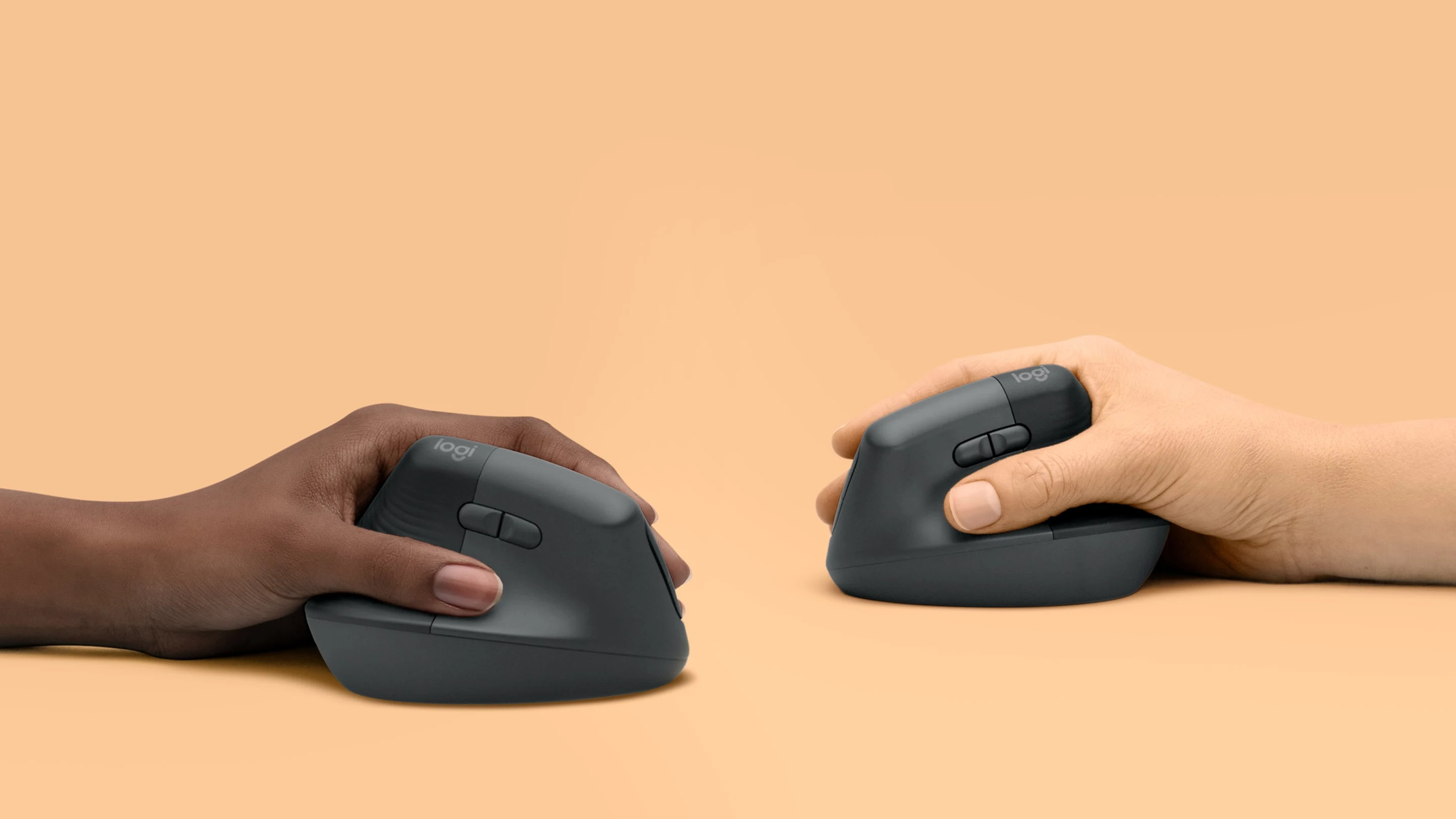 Logitech Lift Vertical Ergonomic Wireless Mouse - Graphite