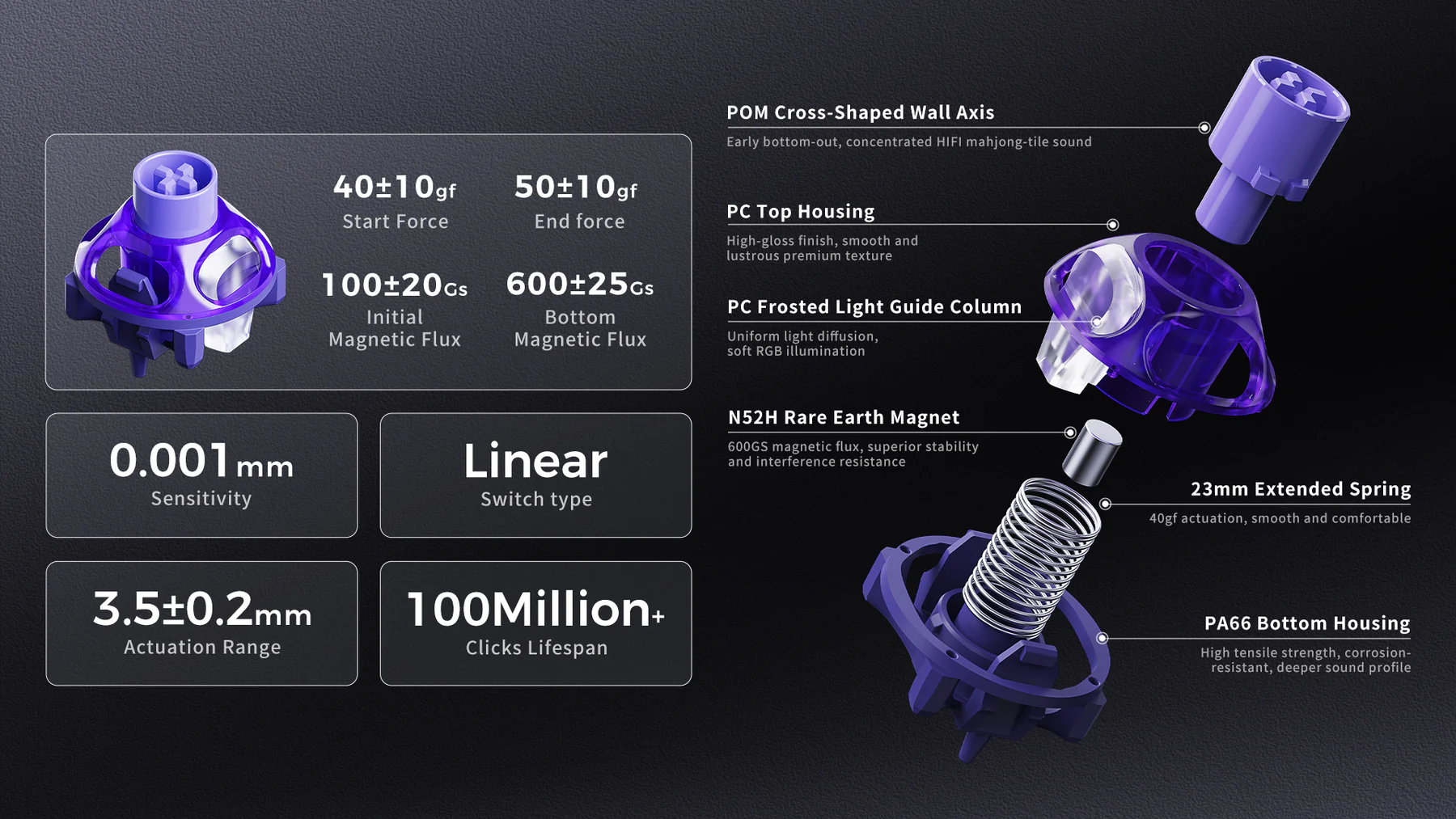 جرافاستار كيبورد Mercury V60 برو ماجنتيك سويتش 60% للألعاب - كروما سيلفر