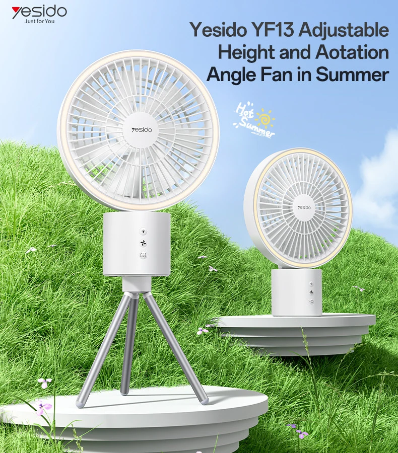 Yesido YF13 3-in-1 Type-C LED Fan with Tripod