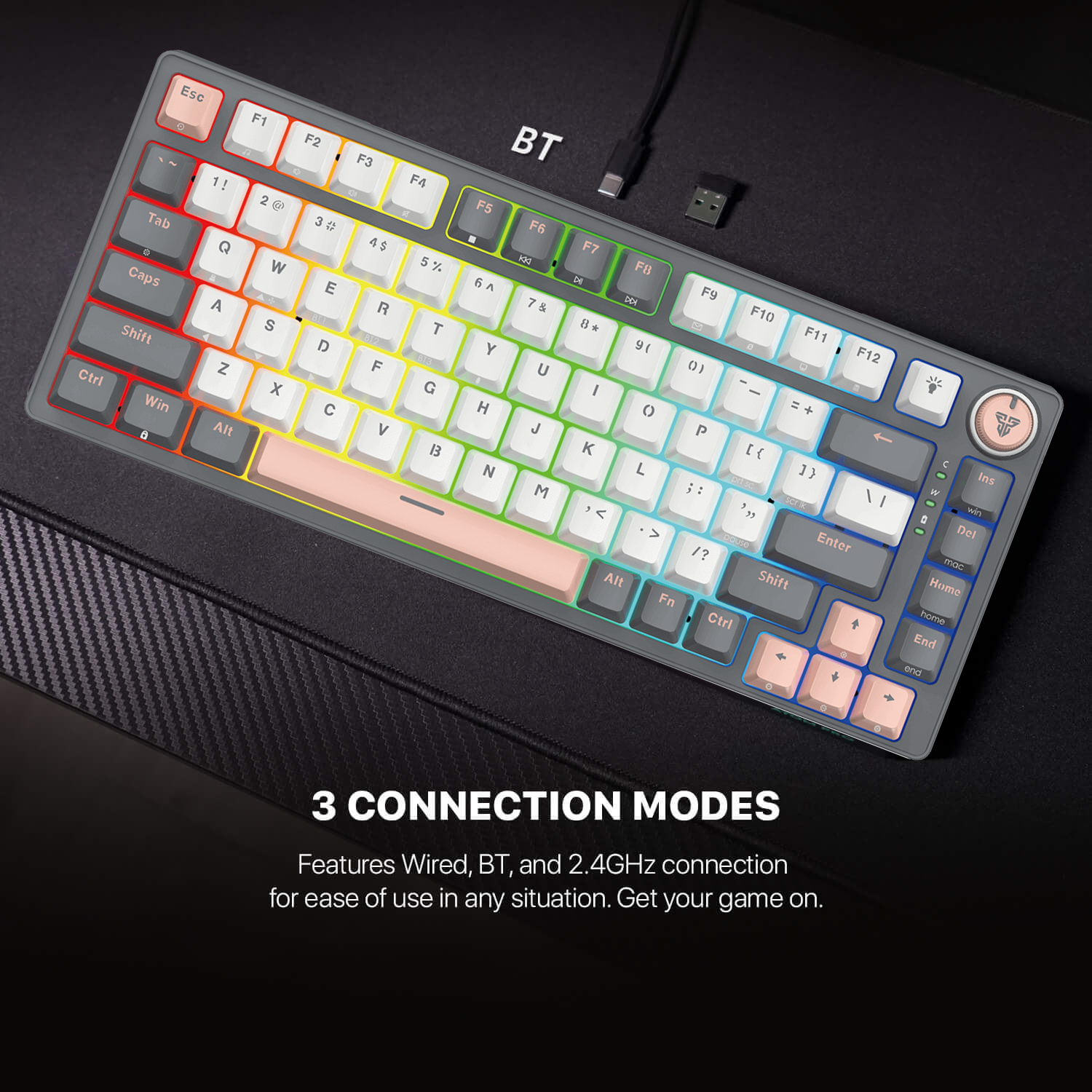 فانتك ATOM PRO83 MK913 ساترن – رمادي (سويتش أزرق)