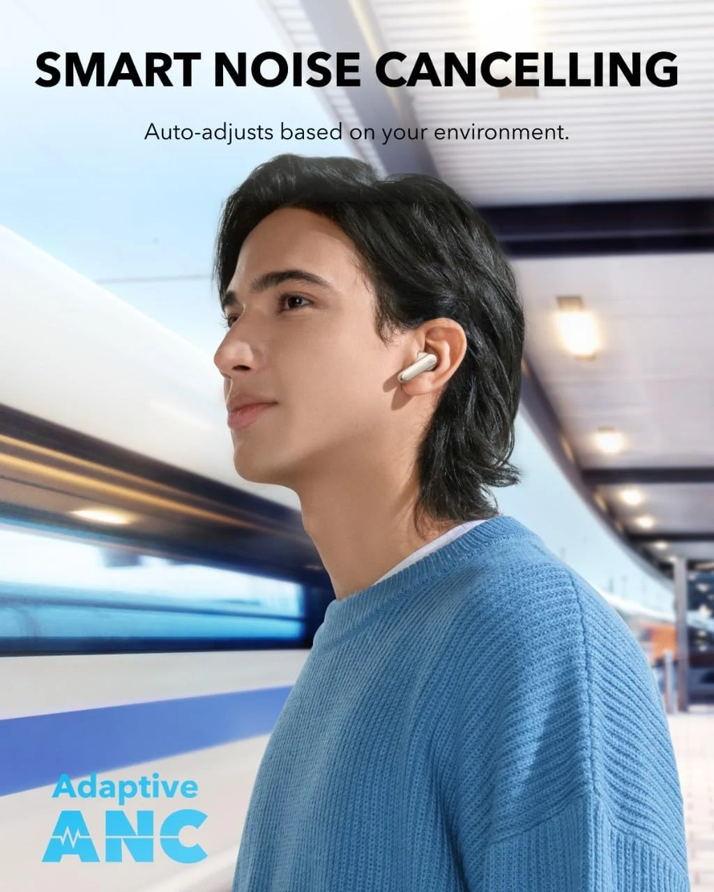 Anker Soundcore P40i Smart ANC True Wireless Earbuds - White