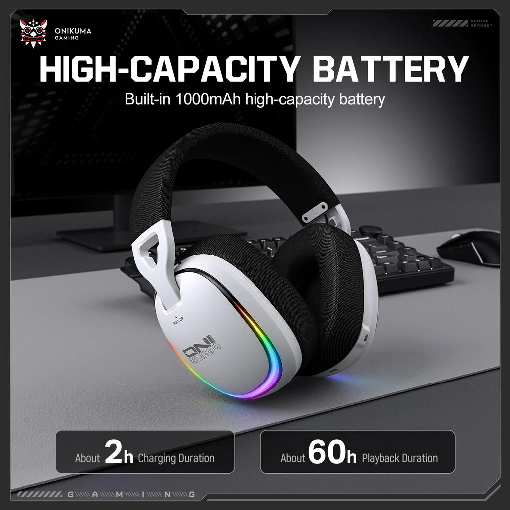ONIKUMA GT805 4-Mode Gaming Headset - White