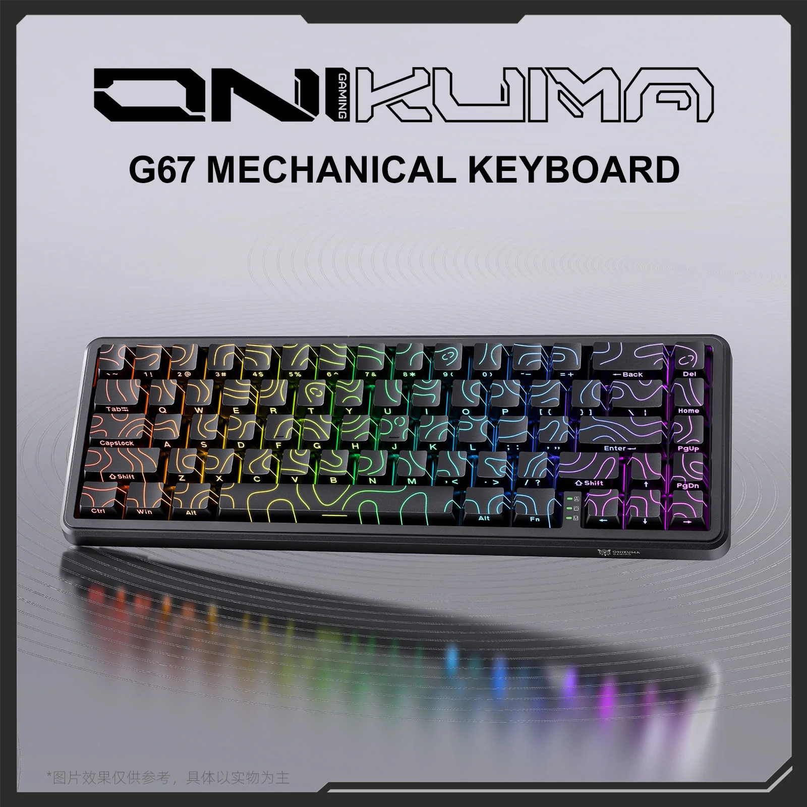 ONIKUMA G67 RGB Wired Hall-Effect Magnetic Gaming Keyboard - Black