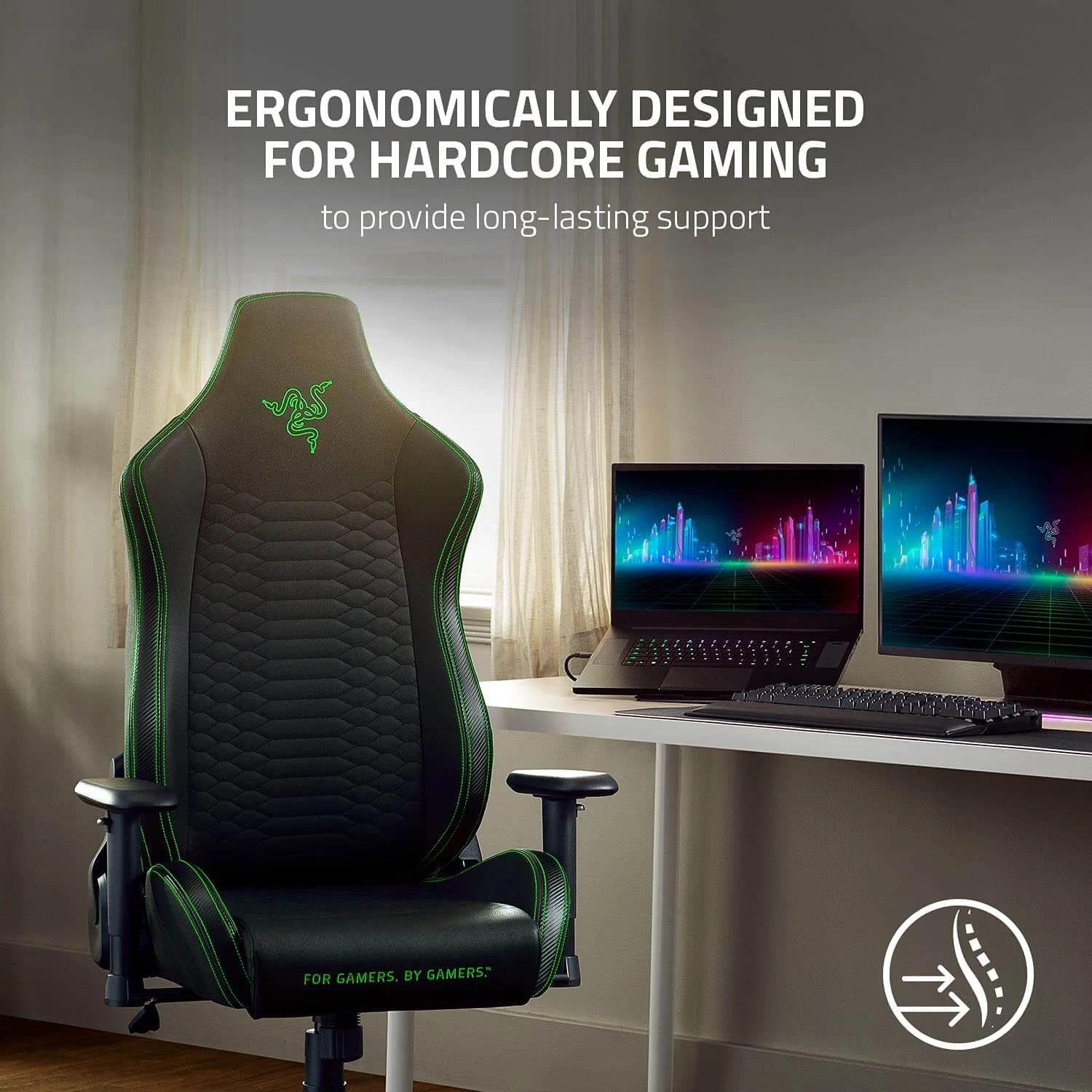 Razer Iskur X (Green) Ergonomic Gaming Chair