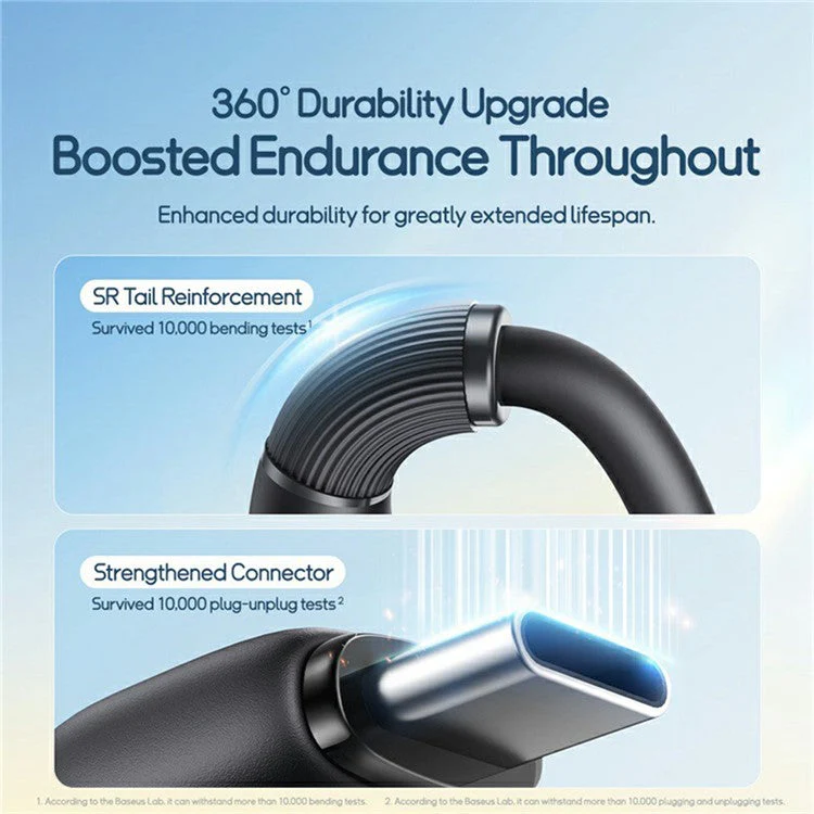 باسيوس ألترا فاست كابل USB-A 3 في 1 3.5A 0.8م - اسود