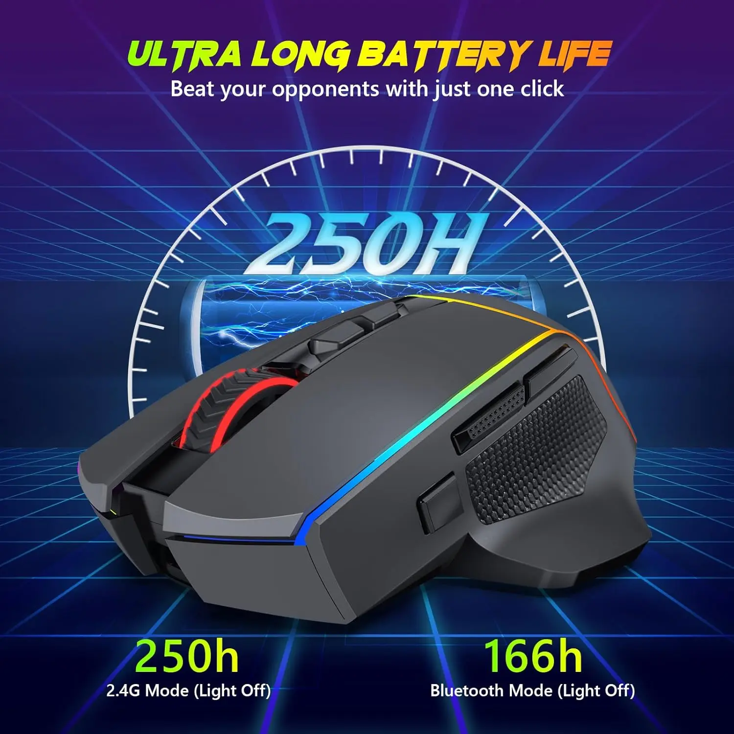 ريدراجون AXE PRO M814 ماوس ألعاب RGB بثلاثة أوضاع اتصال
