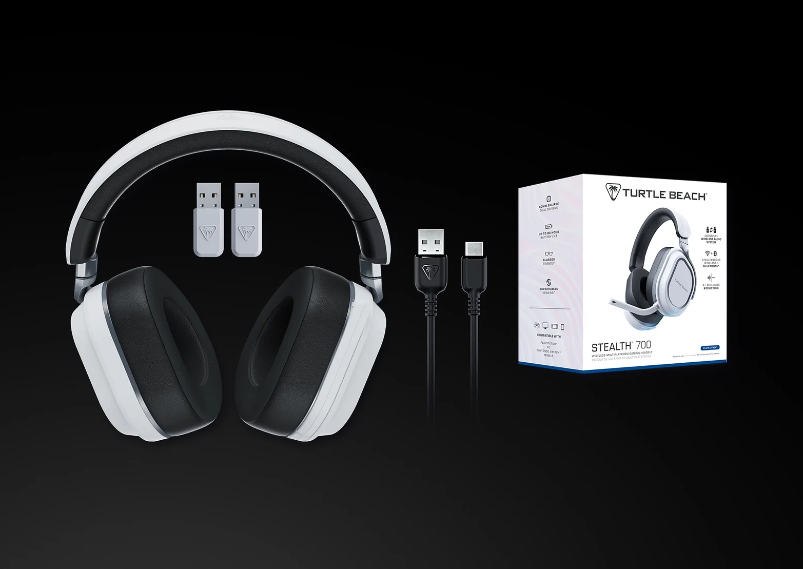 Turtle Beach Stealth 700 Gen 3 White Used PS5 PS4 closing visual