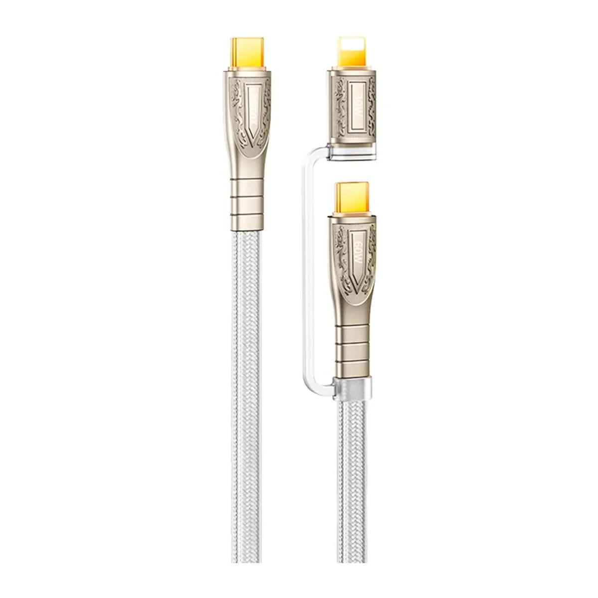 Remax RC-C165 60W Fast Charging Cable USB-C & Lighting 1.2M - Silver