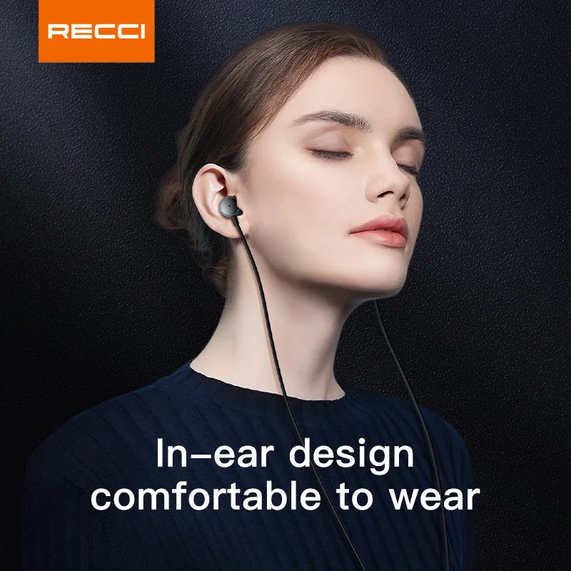 ريسّي Recci REP-L38 سماعة أذن سلكية تايب-سي – 1.2 متر