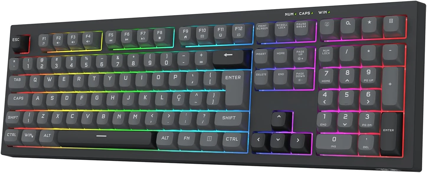 Redragon K518 CRUX RGB Membrane Wired Gaming Keyboard - Black