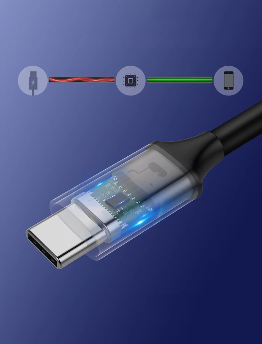يوجرين US161 كابل USB-C 3.1 ذكر إلى USB-C 3.1 ذكر – بطول 1.5 متر
