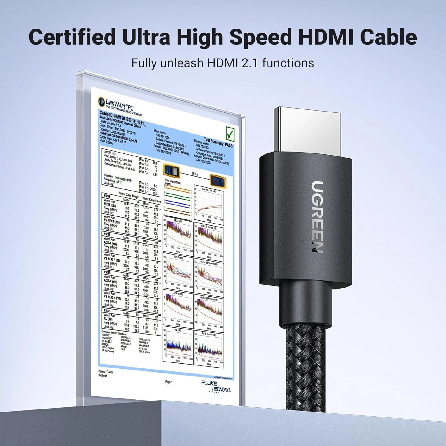 UGREEN HD150 HD 8K@60Hz 4K@120Hz HDMI Cable - Black - 1M