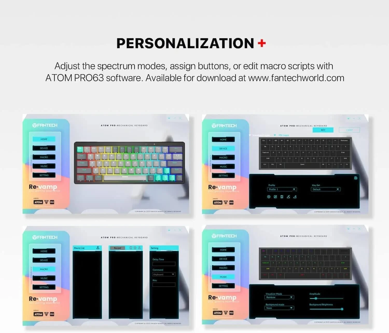 فانتك ATOM PRO63 MK912 ساترن – رمادي (سويتش أزرق)