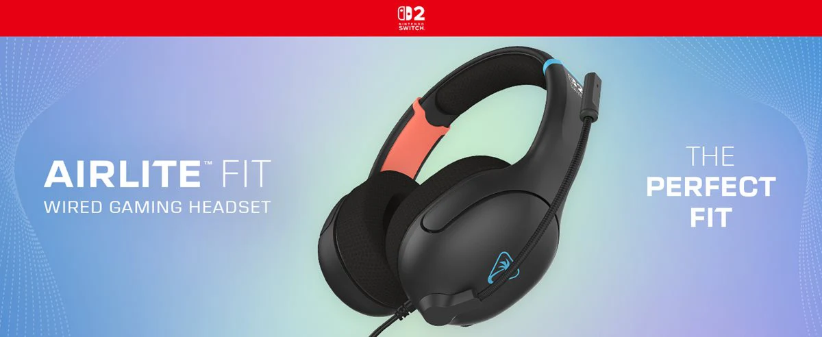 Turtle Beach Airlite Fit Wired Gaming Headset for Switch - Charcoal Blue/Red