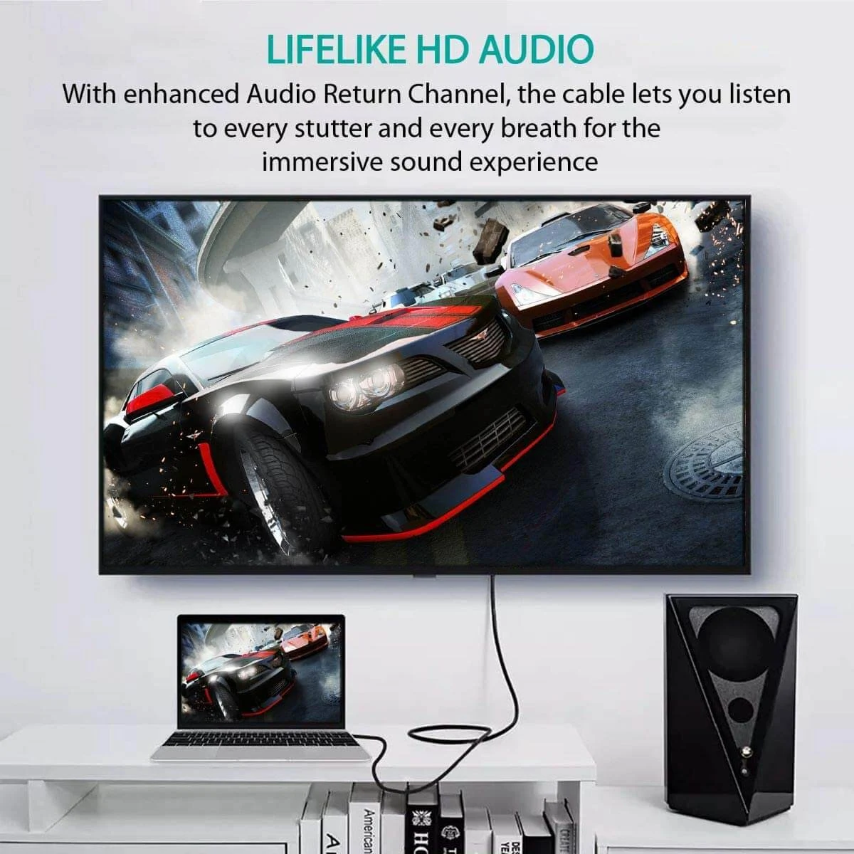 كابل HDMI 2.1 من بروميت ، 48 جيجابت في الثانية 8 كيلو HDMI إلى HDMI (2 متر)