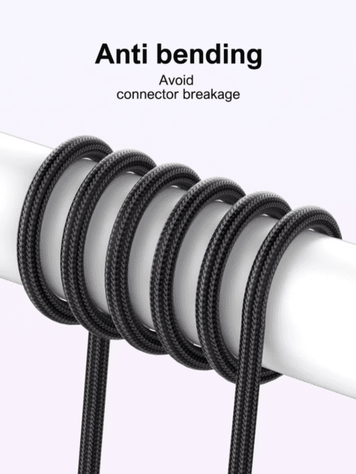 LDNIO LC19 3-in-1 65W Fast Charging Cable with LED Light 1.2M