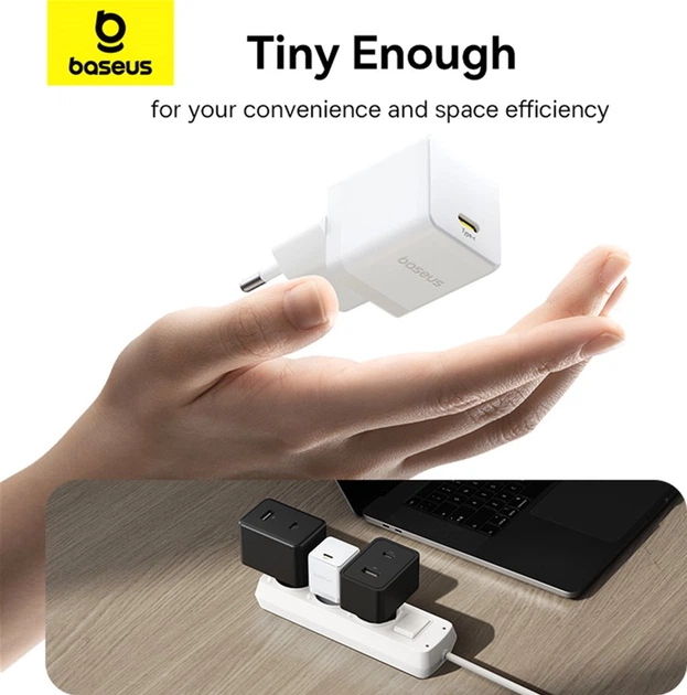 Baseus Palm Fast Charger 1C 20W EU - Moon White