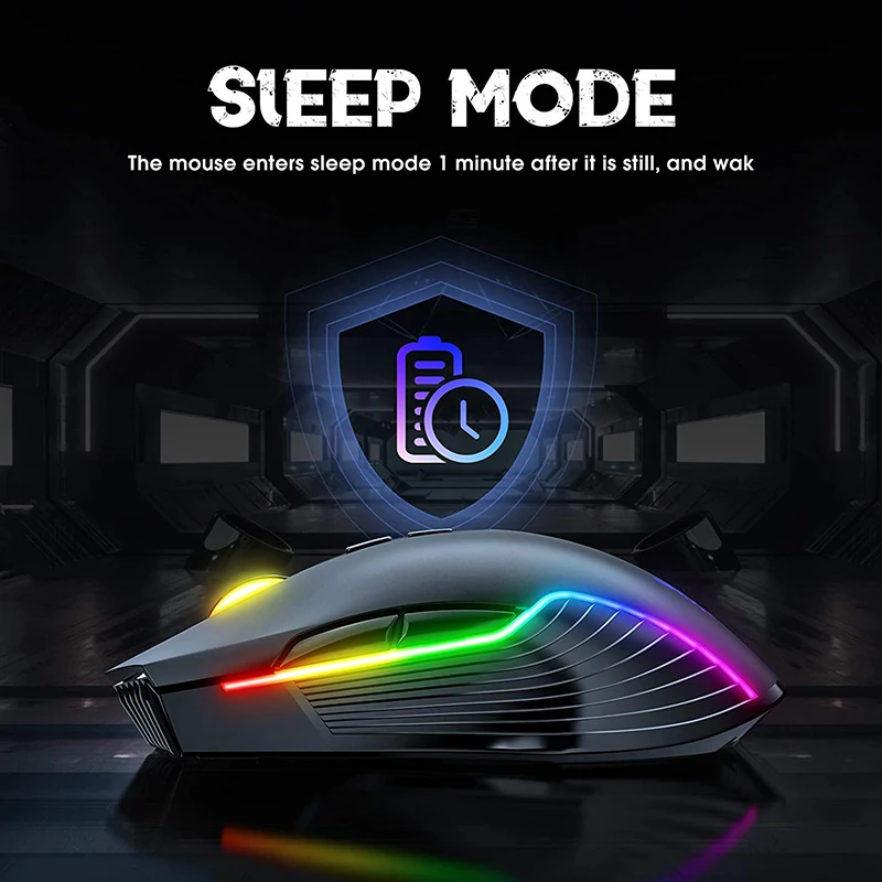 Onikuma CW905 RGB Wireless Gaming Mouse - Black