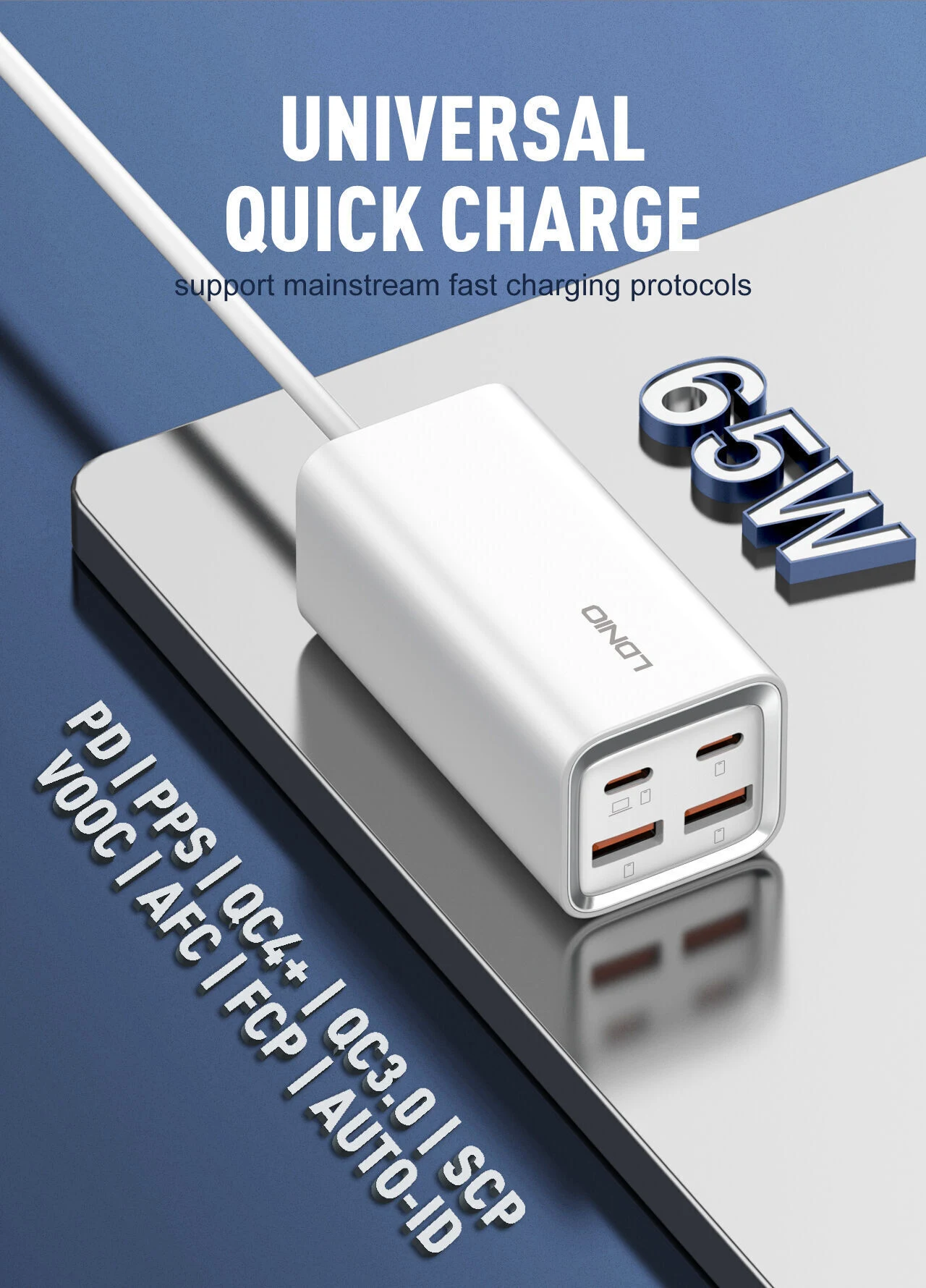 LDNIO A4610C Desktop Charging Station Multi-ports - 65W