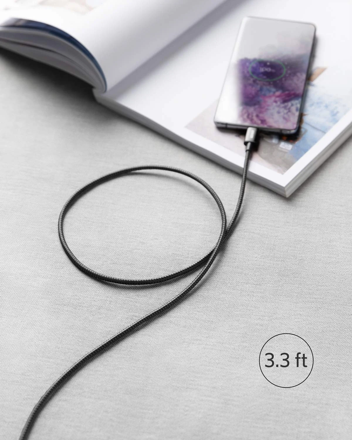 Anker 333 USB-C to USB-C Cable (3.3ft Braided) - Black