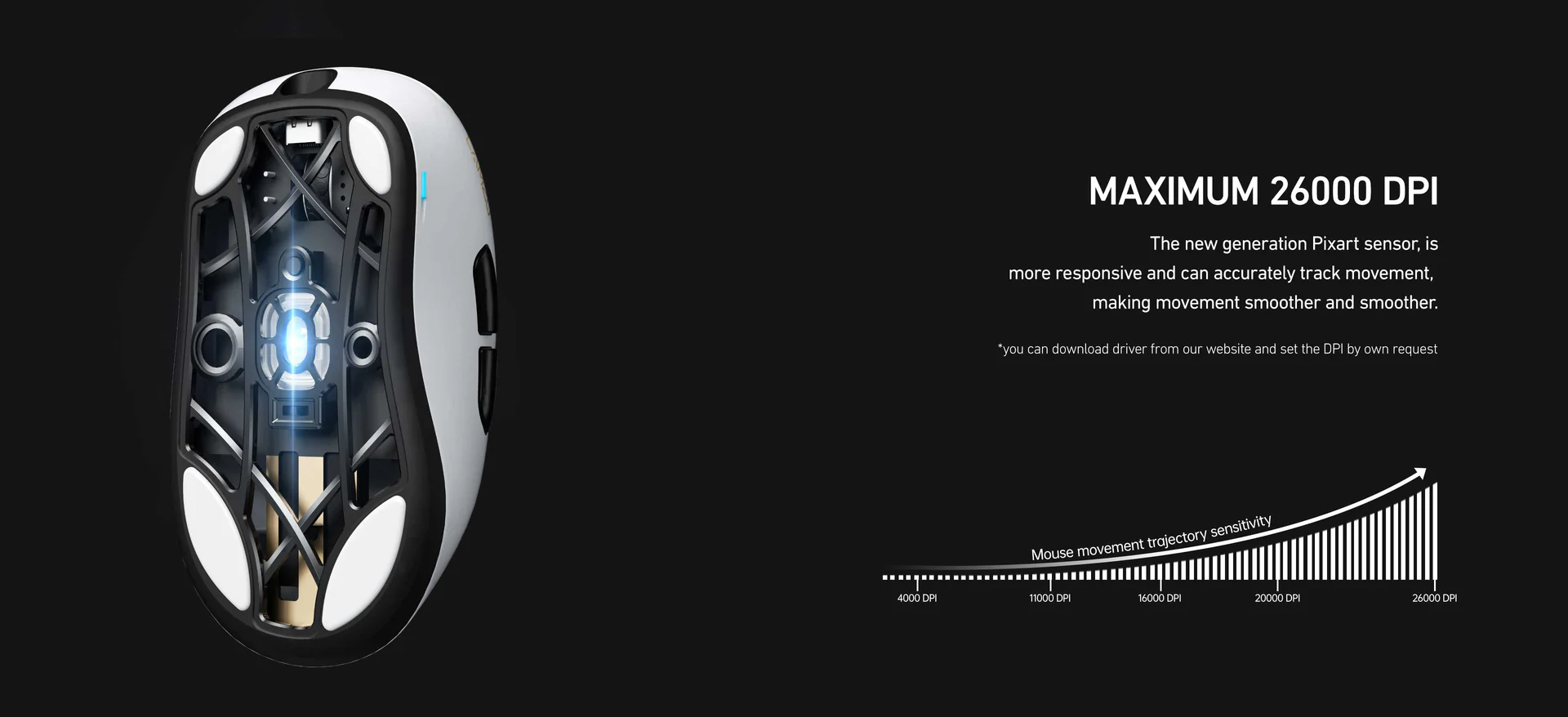 Lamzu Thorn - Wireless Gaming Mouse - White