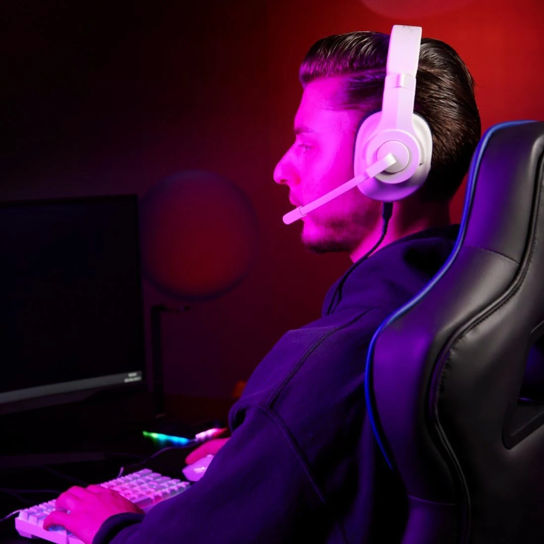 URage SoundZ 100 V2 Wired Gaming Headset – White