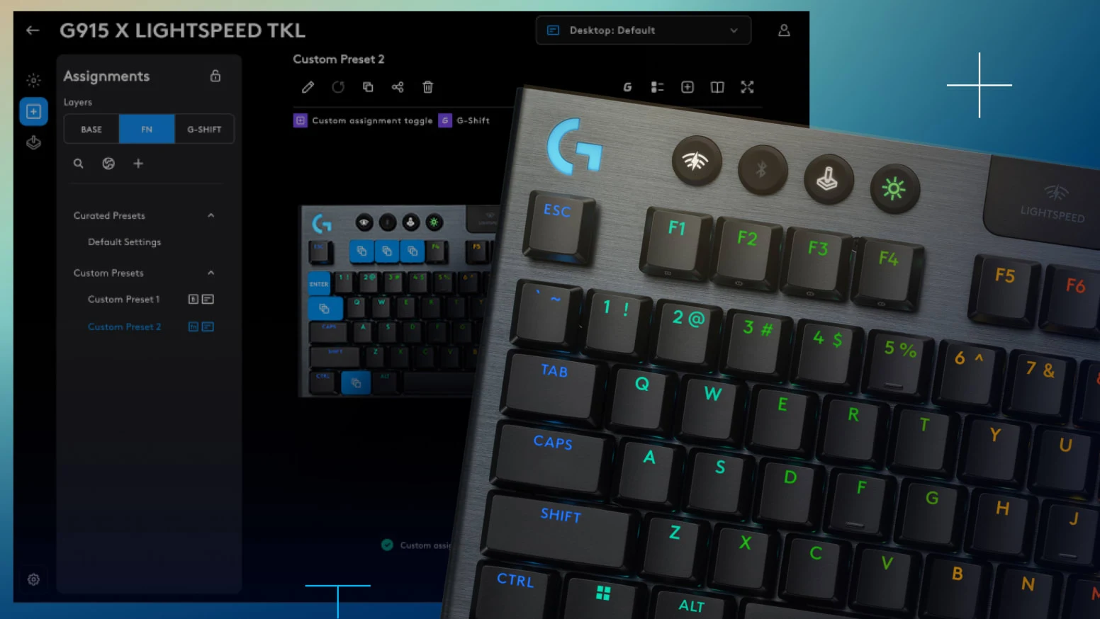 Logitech G915 X Lightspeed Low-Profile TKL Wireless Gaming Keyboard - Black