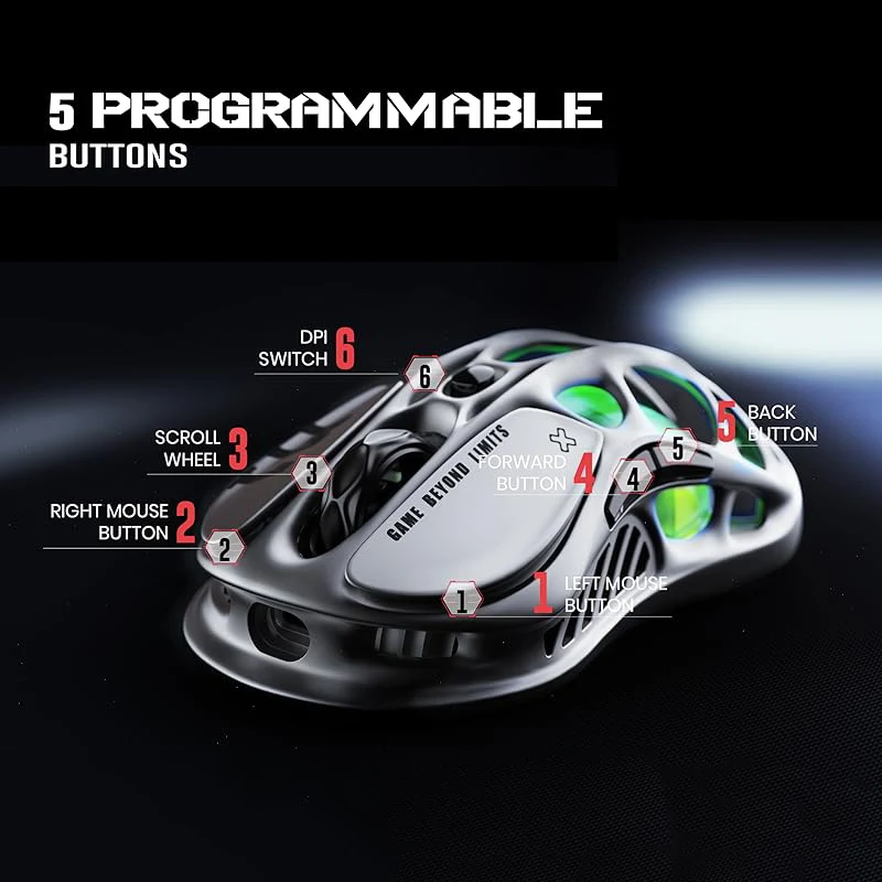 GravaStar Mercury M1 Pro Wireless Gaming Mouse - Gradient Black