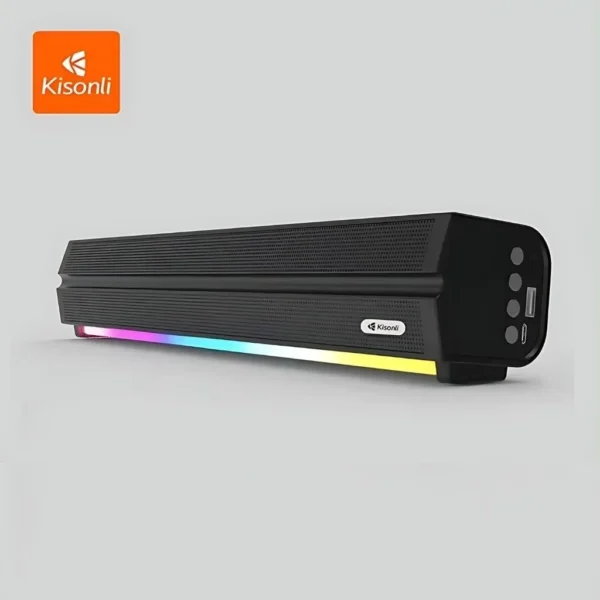 كيسونلي LED-802 سماعة RGB 5W شحن USB-C - أسود