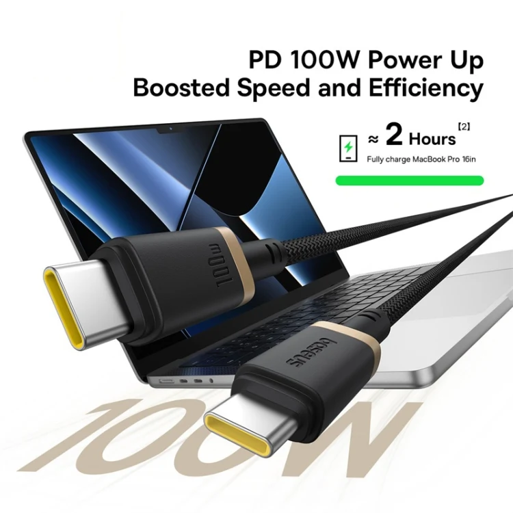 Baseus Dura USB-C to USB-C Cable 100W - 1M - Gold/Black