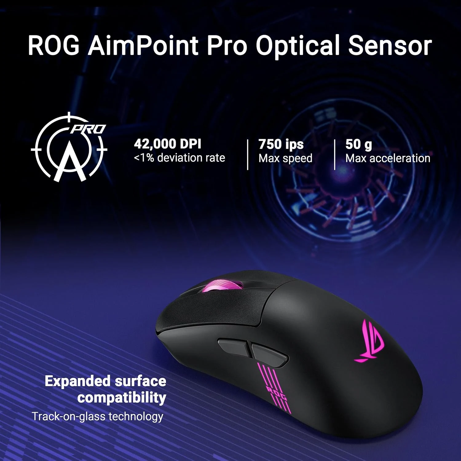 ASUS ROG Keris II Origin RGB Wireless Gaming Mouse - Black