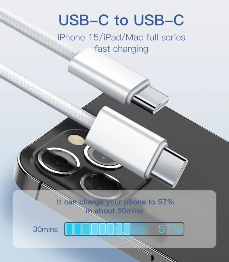 LDNIO LC901-C Fast Charging Data Cable Type-C To Type-C