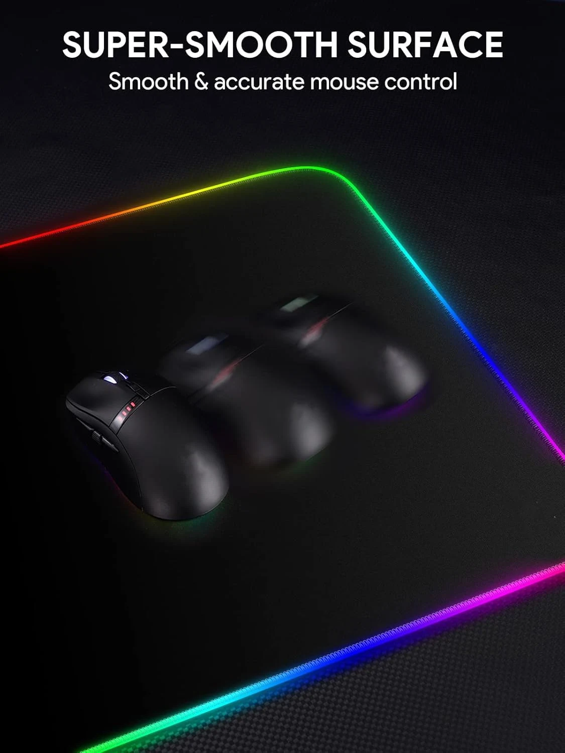 Gaming Mouse Pad RGB Multicolor 40*90CM - Black
