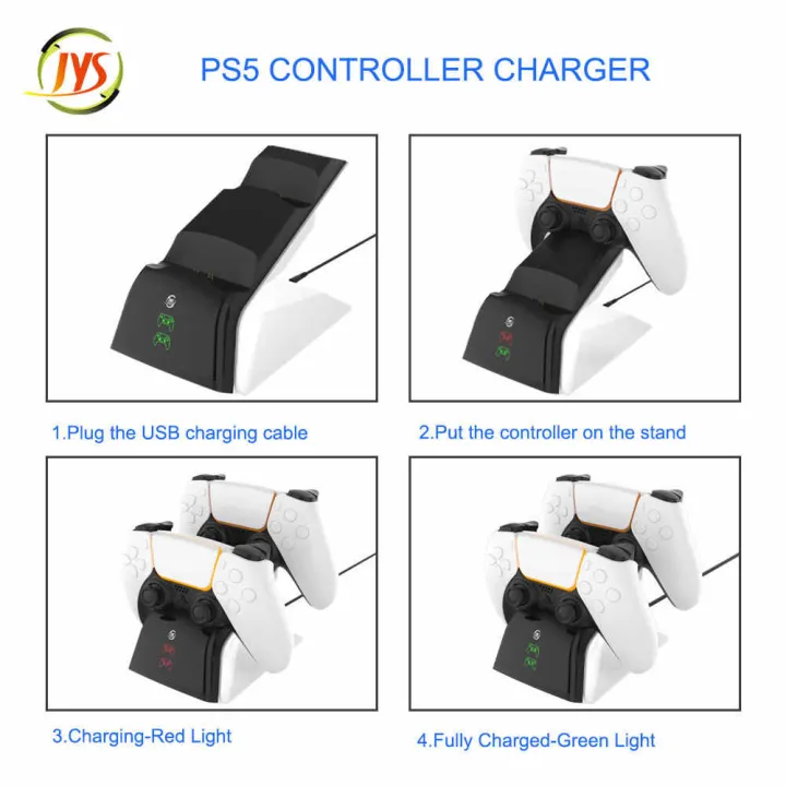 JYS PS5 controller charger setup
