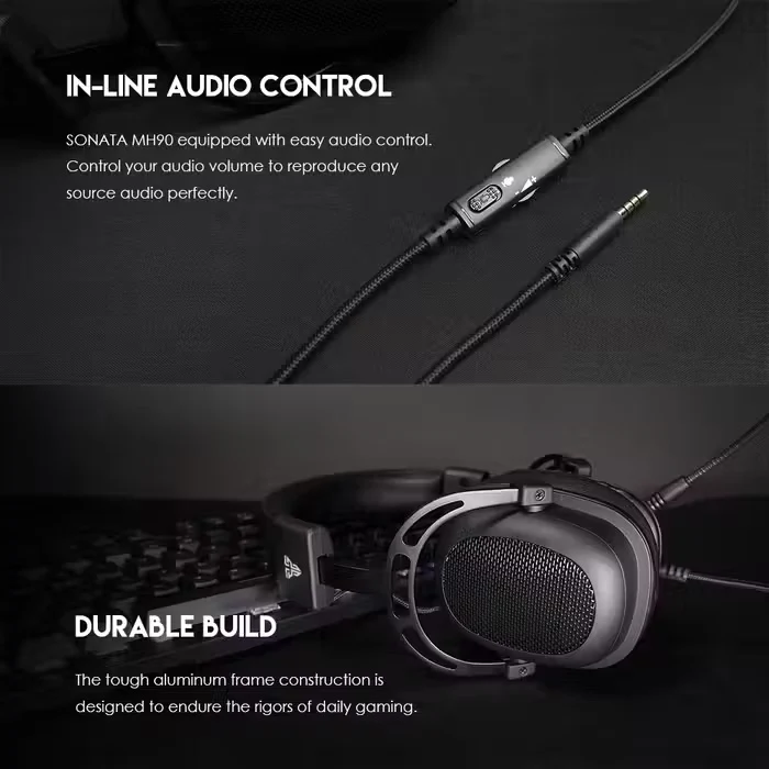FANTECH MH90 SONATA Wired Gaming Headset - Black - Open Sealed