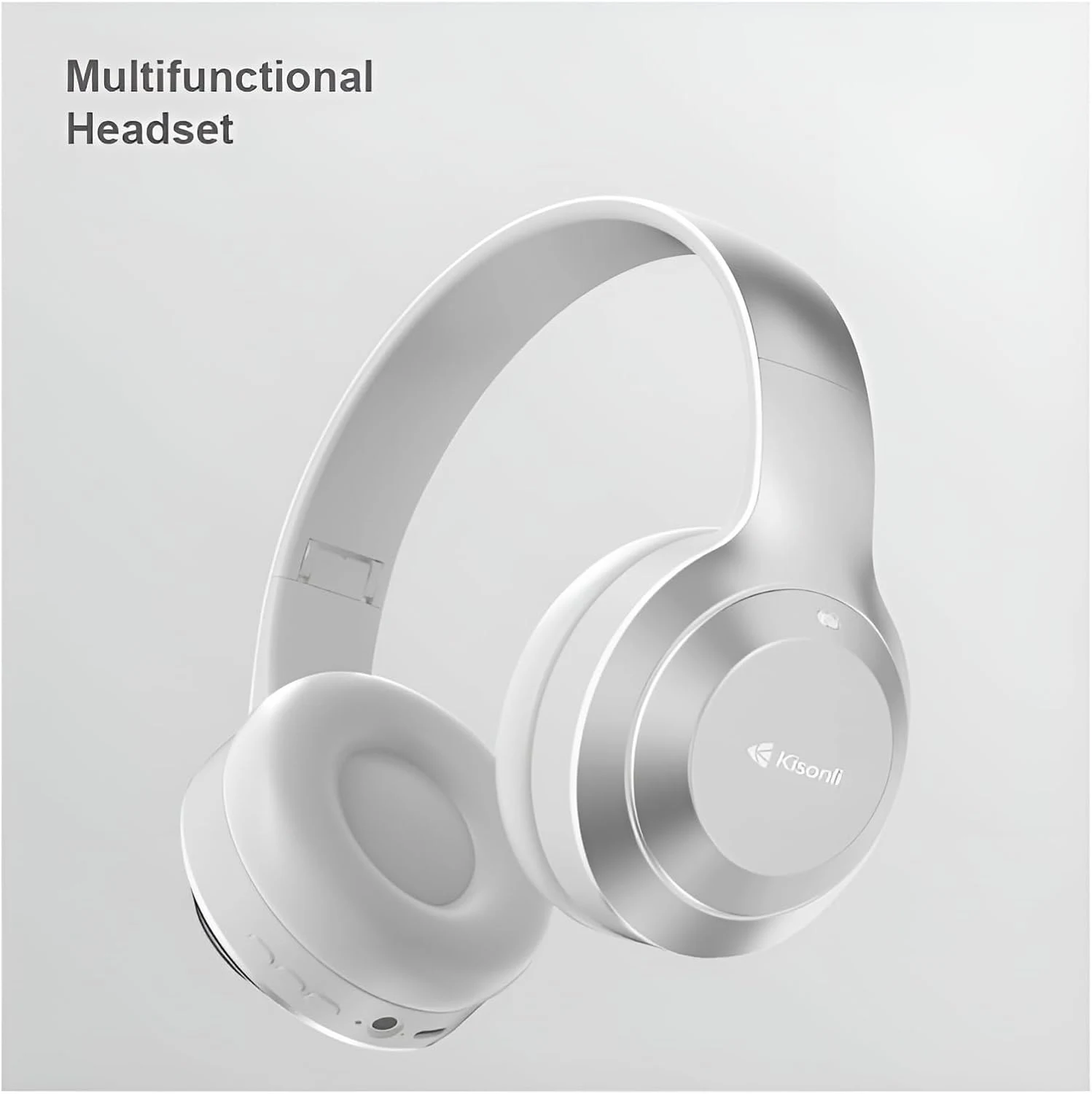 Kisonli A1 Wireless Bluetooth Foldable Sports Headset - White