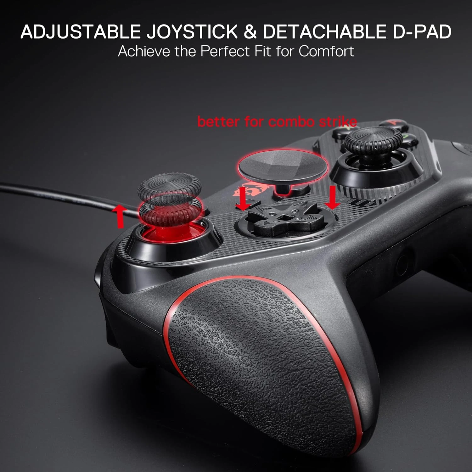 Redragon RIFT G710 adjustable joysticks detachable D-pad